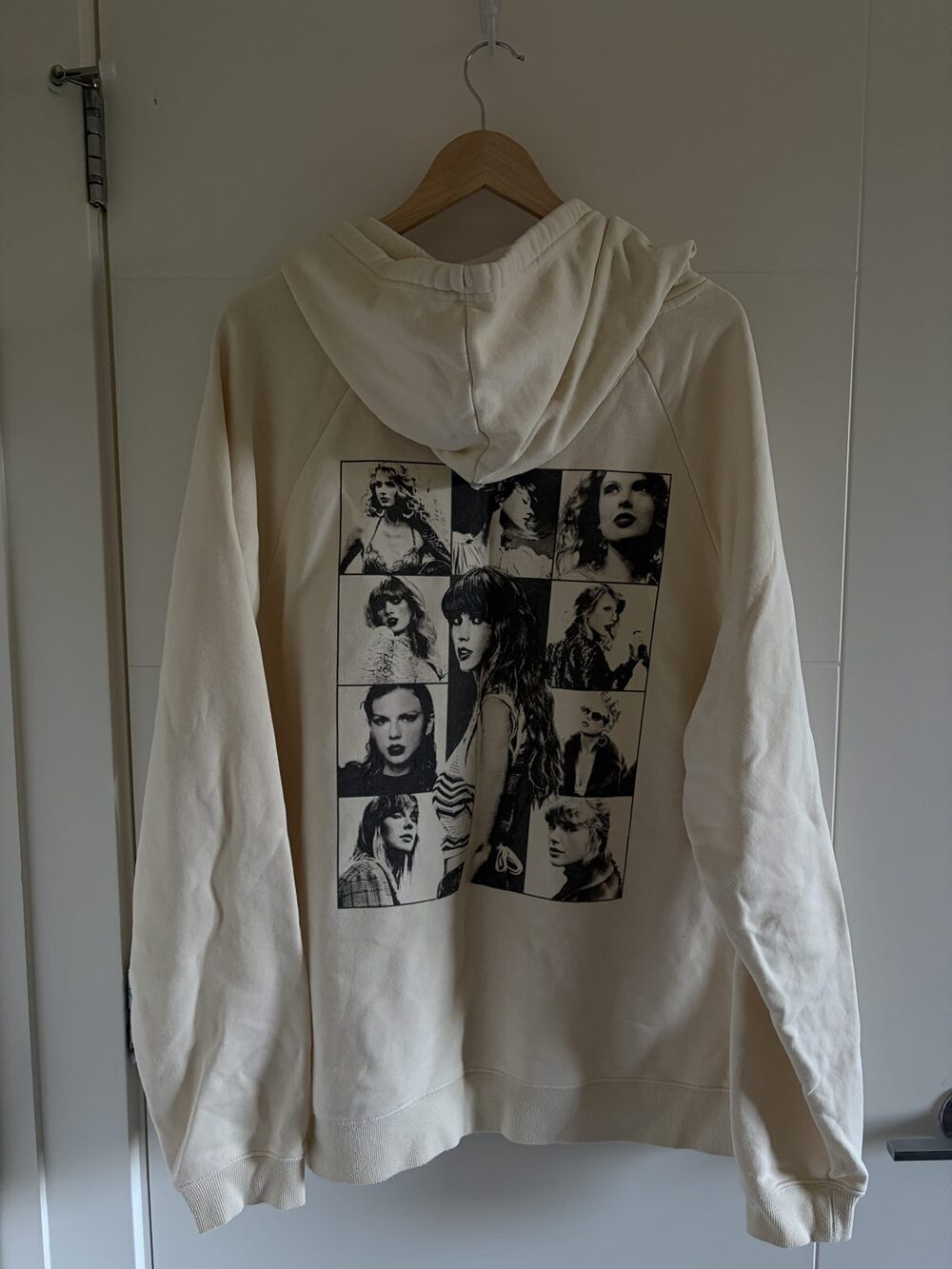 Taylor Swift The Eras Tour Photo Hoodie Cream Official Tour Merch Size XL